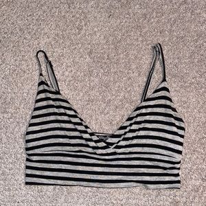 Striped cropped tank - size small
